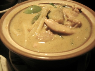 Green chicken curry, Isarn restaurant