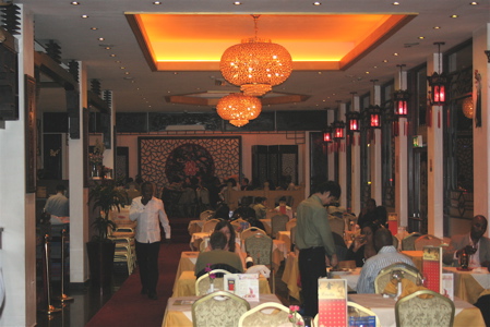 interior of Dragon Castle Chinese restaurant in Elephant & Castle